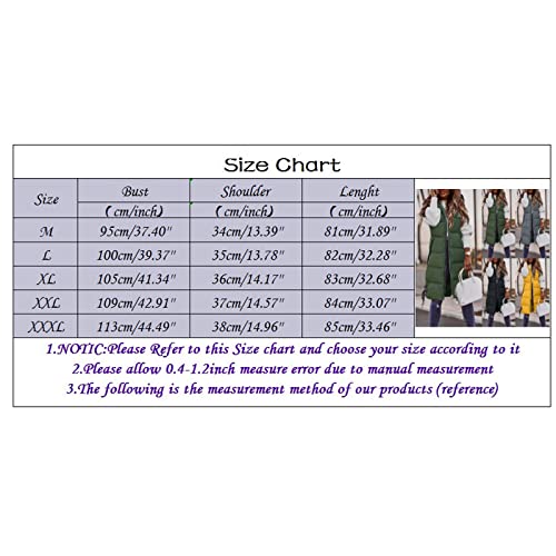 SHOBDW Women's Long Hooded Quilted Winter Vest Coat