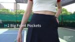 Westkun Knee Length Golf Skirts for Women with Pockets