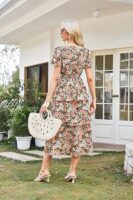 GRACE KARIN Women Floral A-Line Swing Party Dress