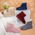 VeraCosy Ladies' Cable Knit Memory Foam Slippers