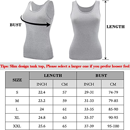 BQTQ 5 Pcs Women's Sleeveless Tank Tops