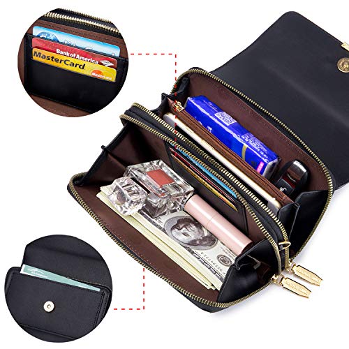 Roulens Small Crossbody Phone Bag, PU Leather, Adjustable Strap