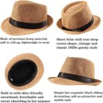 Geebuzz 5 Pack Short Brim Fedora Summer Beach Hats