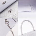 Larcenciel Sparkly Women's Clutch with Detachable Chain