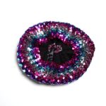 ILUFAM Women Sparkly Sequins Beret Hat for Party
