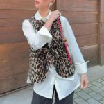 YILEEGOO Women's Vintage Leopard Print Sleeveless Vest