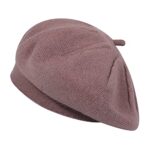 ZLYC Reversible Cashmere Beret for Women and Girls