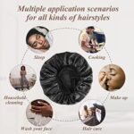 SWEET VIEW Silk Bonnet, Satin Hair Wrap for Sleeping