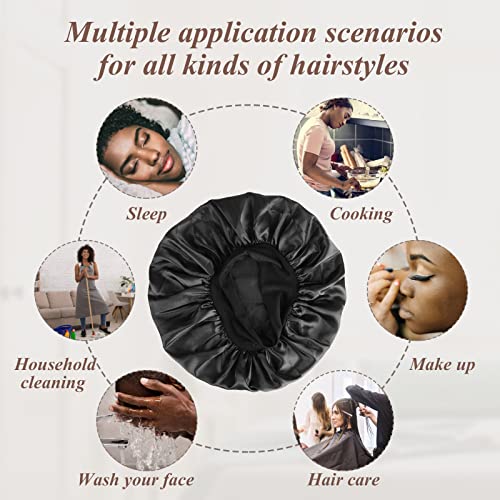 SWEET VIEW Silk Bonnet, Satin Hair Wrap for Sleeping