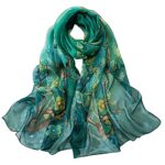 BLURBE Floral Print Chiffon Scarf - Lightweight