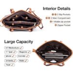 Lekesky Brown Faux Leather Tote Bag for Women