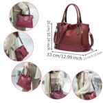 Aileese Women's PU Satchel Crossbody Handbag with Strap