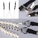 Tubayia Women's Y-Shape Elastic Braces with Beads, Black
