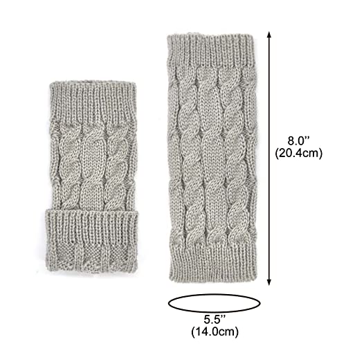 Qiuyan Fashion Warm Soft Fingerless Knit Arm Warmers