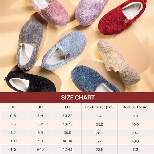 EverFoams Women's Shearling Memory Foam Slippers