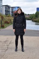 Spindle Women's Quilted Hooded Winter Parka - Fleece Lined