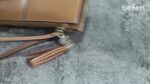 befen Leather Wristlet Bag with Tassel & Card Slots