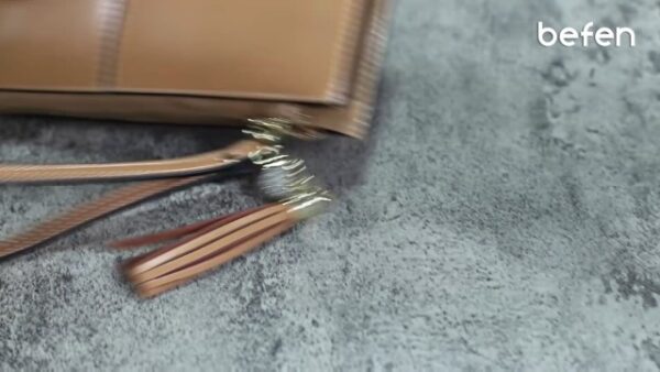 befen Leather Wristlet Bag with Tassel & Card Slots