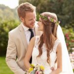 Pink Floral Headband, Bridal Wedding Accessories (one size)