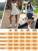 4How Tennis Skirts with Shorts for Women, Golf Yoga Skorts
