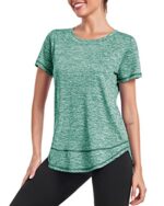 Deaviya Women's Short Sleeve Workout T-Shirt, Loose Fit