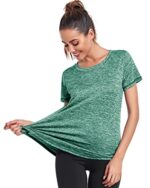 Deaviya Women's Short Sleeve Workout T-Shirt, Loose Fit