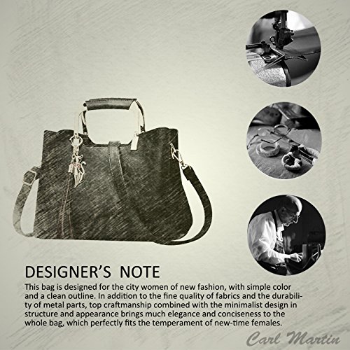 NICOLE&DORIS Women PU Leather Gray Handbag with Tassel