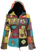 SHOPOHOLIC FASHION Women Love Peace Patchwork Hoodie