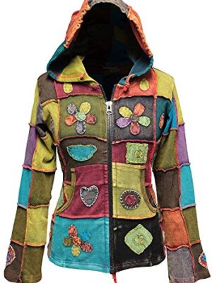 SHOPOHOLIC FASHION Women Love Peace Patchwork Hoodie