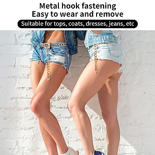 TIESOME Adjustable Gold Metal Waist Chain for Women