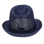 Sequins Hollow Out Fedora Sun Hat - Foldable & Packable