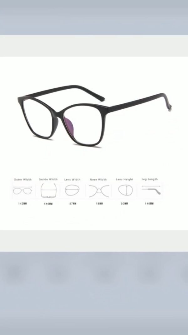 TECH-LINE-DIRECT Black Cat Eye Glasses Frames Women