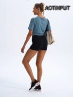 ACTINPUT Women's High Waist Gym Shorts with Pockets