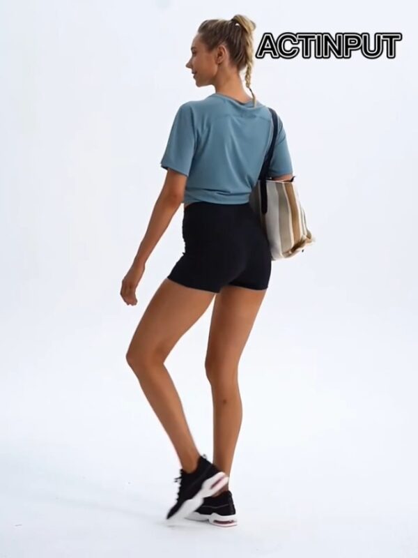 ACTINPUT Women's High Waist Gym Shorts with Pockets