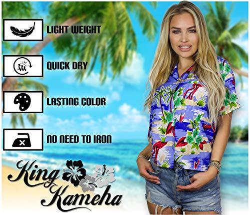 King Kameha Men's Short-Sleeve Beach Shirt