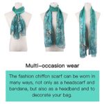 BLURBE Floral Print Chiffon Scarf - Lightweight