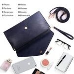 Wedmay Womens Large Clutch Bag with Wristlet Strap