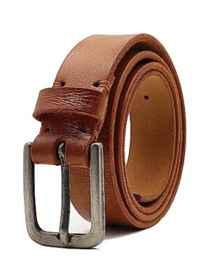 Deneau London Women's Leather Belt, Handmade, Vintage Style