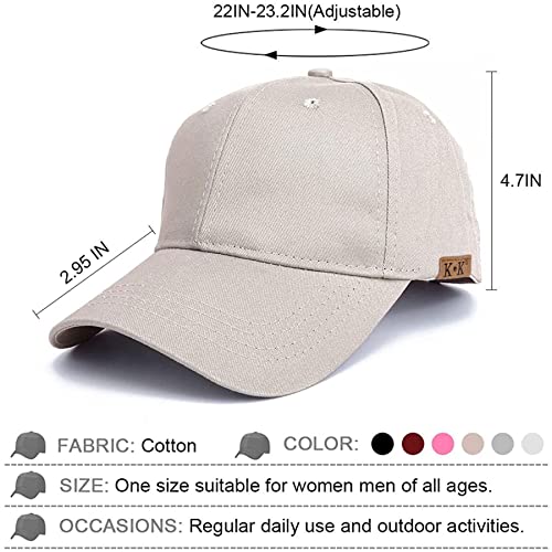 BLURBE Women's High Ponytail Baseball Caps - Cotton Adjustable