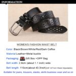 Spolife Women's Vintage Hollow Flower Leather Belt