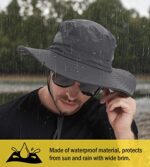 Wmcaps Men's Wide Brim UPF 50 Sun Hat, Mesh UV Protection