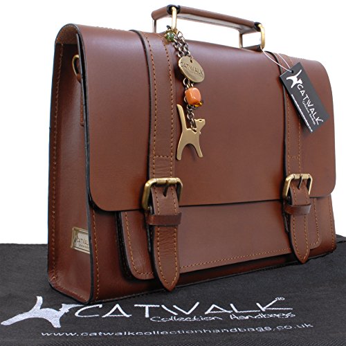 Catwalk Leather Messenger Bag - Large Work Satchel