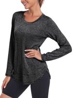 Deaviya Womens Long Sleeve Sports Yoga T-Shirt