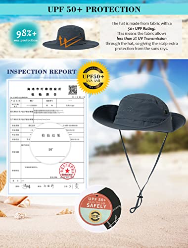 Comhats UPF 50 Wide Brim Mesh UV Protection Safari Hat