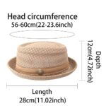 HunterBee 2 pcs Women Ladies Mesh Straw Fedora Hat