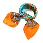 QBSM Womens 60cm Satin Silk Formal Square Neck Scarf