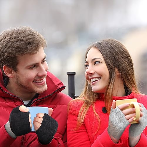 Neer 3 Pair Winter Cotton Fingerless Gloves for Women