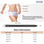 WERFORU 2 Pack Women Leather Belts with Gold Buckle