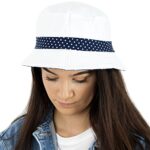 TOSKATOK® UPF 50+ Reversible Cotton Polka Dot Sun Hat