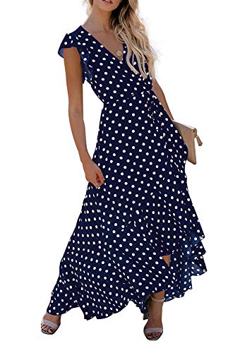 GRECERELLE Womens Summer Boho Floral Midi Dress